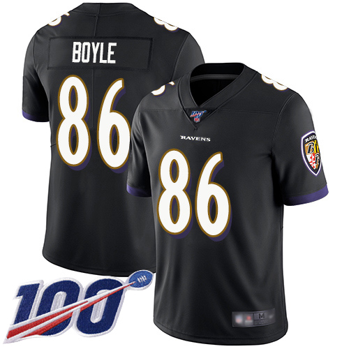 Baltimore Ravens Limited Black Men Nick Boyle Alternate Jersey NFL Football #86 100th Season Vapor Untouchable